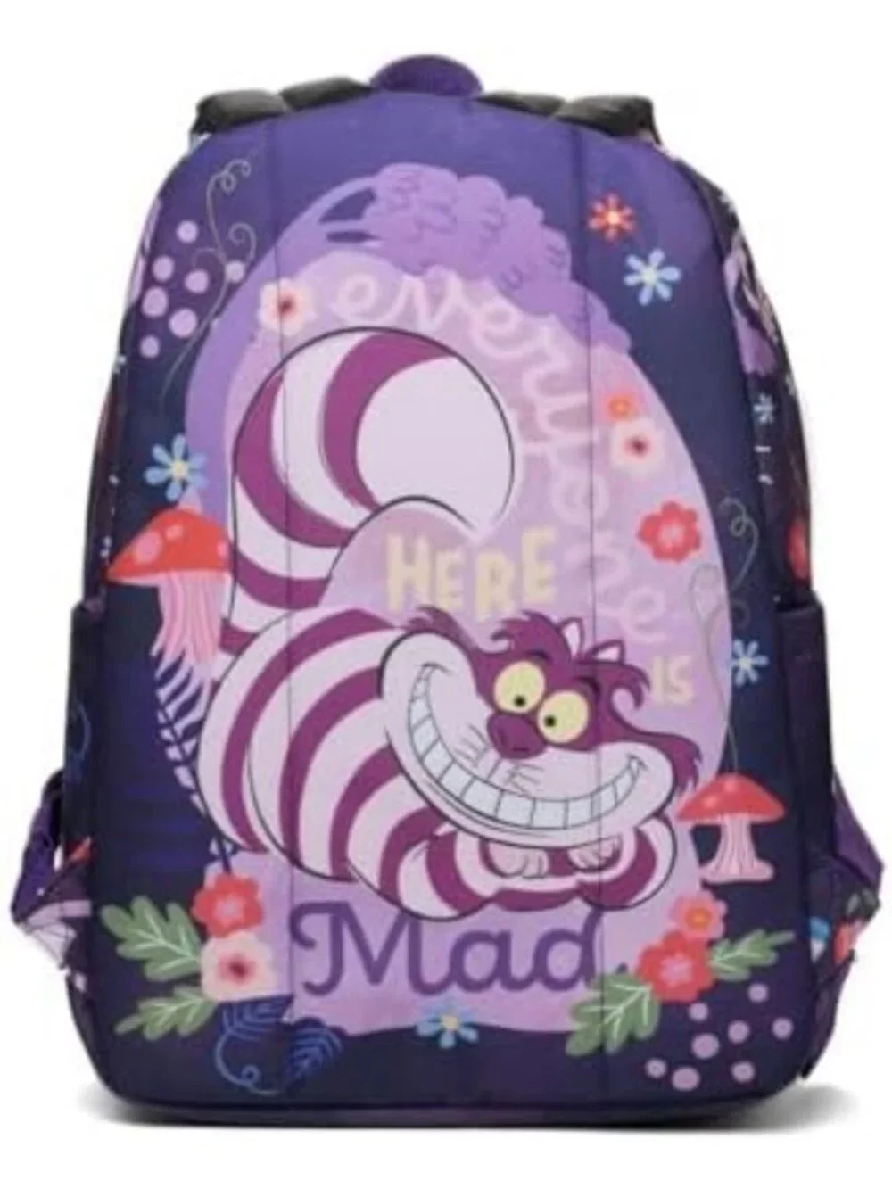 Cheshire Cat Backpack 16” - Cute School Bag with Laptop Sleeve & Pockets for